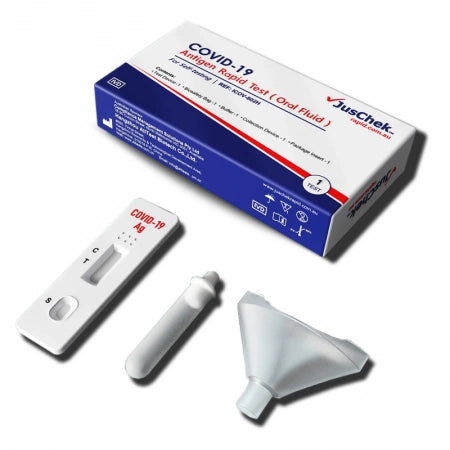 JusChek Covid-19 Antigen Rapid Test - Oral Fluid - Single Pack - Exp 10/2025