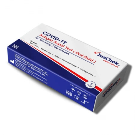 JusChek Covid-19 Antigen Rapid Test - Oral Fluid - Single Pack - Exp 10/2025