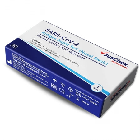 JusChek Single Pack COVID-19 Rapid Antigen (Nasal Swab) For Self-Testing