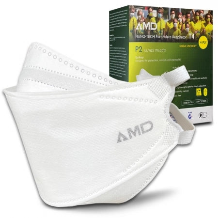 AMD P2 N95 Nano-Tech 4-Layer Particulate Respirator Face Mask Headbands (50/Pack)