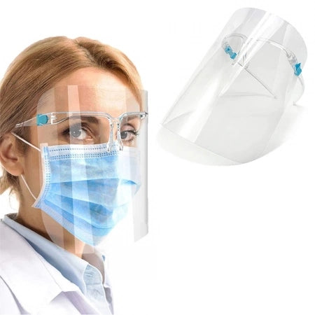 Clear Safety Face Shield Anti Fog Reusable Eye Visor (glasses style)