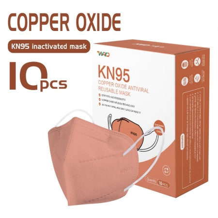 10 x Copper Oxide Antiviral 5 Ply KN95 Inactivated Dust Five Layer Anti-Microbial Germs Reusable Facemask