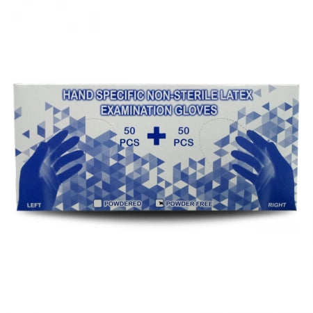 100pcs Hand Specific Latex Clear Gloves 9gm Powder Free TGA Approved