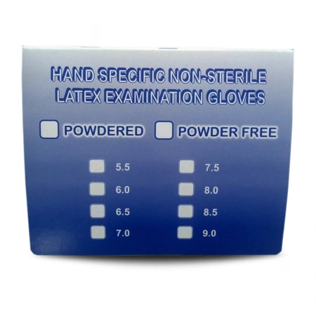 100pcs Hand Specific Latex Clear Gloves 9gm Powder Free TGA Approved