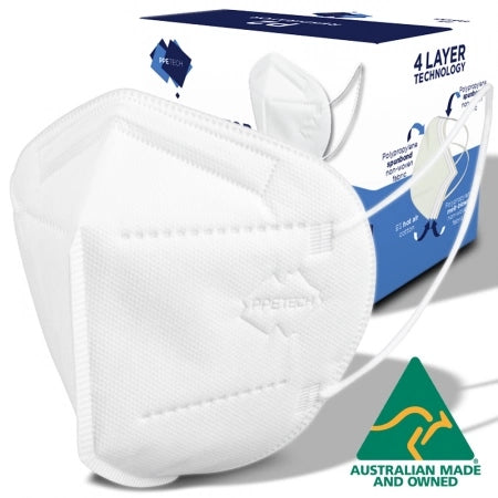 25pcs PPE Tech Australian Made 4-Layer P2 Face Masks with Earloops