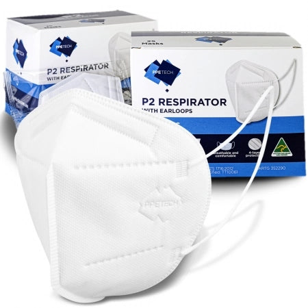 25pcs PPE Tech Australian Made 4-Layer P2 Face Masks with Earloops