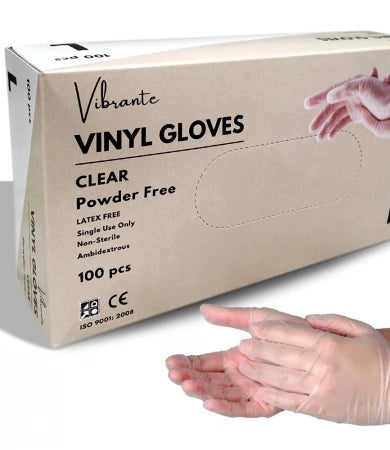 100pcs Vibrante Vinyl Powder-free Gloves