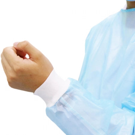 MasterMed PP/PE Clinical Blue Isolation Level 1 Medical Gowns Knitted Cuff & Tie Back TGA approved