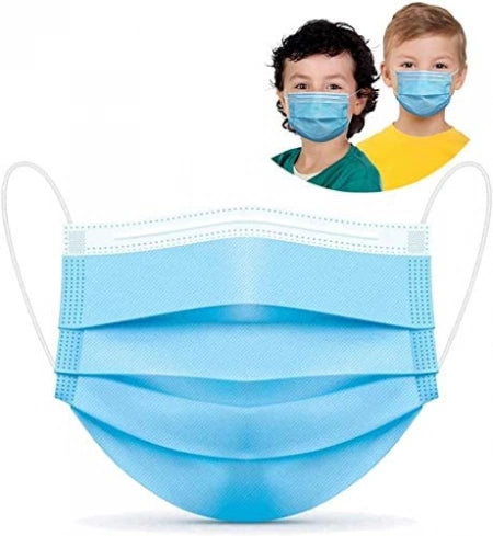 Disposable Kids Face Mask with Ear Loops Level 2 Box/50 Ages 4-12