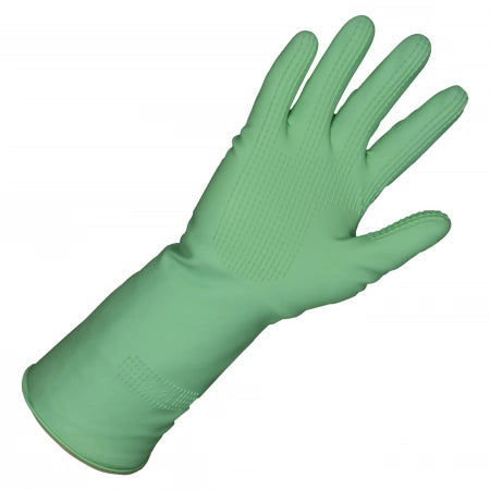 Ultra Touch Premium Green Silverlined Rubber Gloves