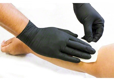 100pc Ultra Fresh Disposable Black Nitrile Gloves Powder Free 5.5g