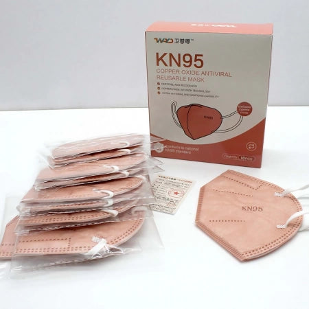 10 x Copper Oxide Antiviral 5 Ply KN95 Inactivated Dust Five Layer Anti-Microbial Germs Reusable Facemask