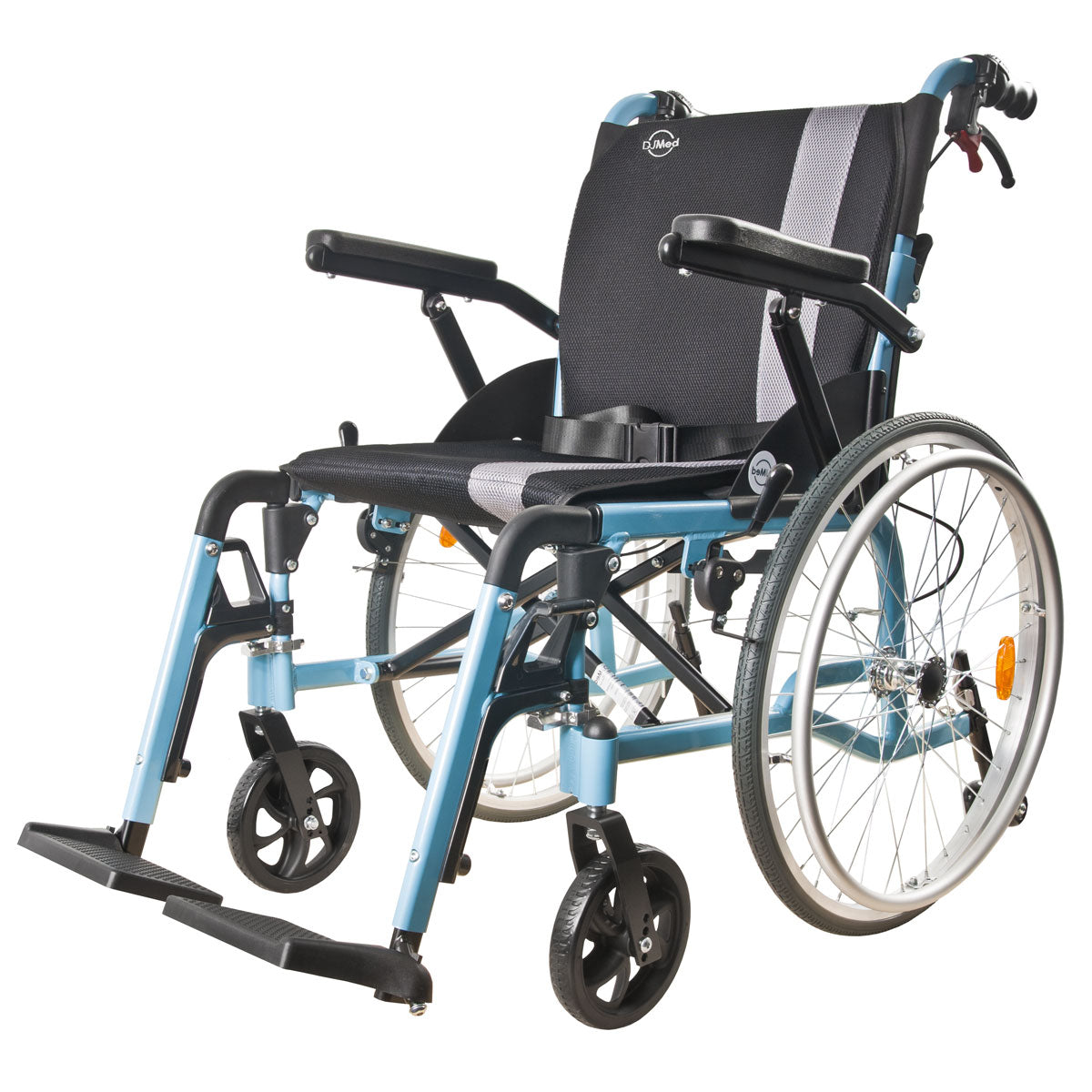MyRyde Self-propelled Wheelchair, Fully-featured - Light Blue