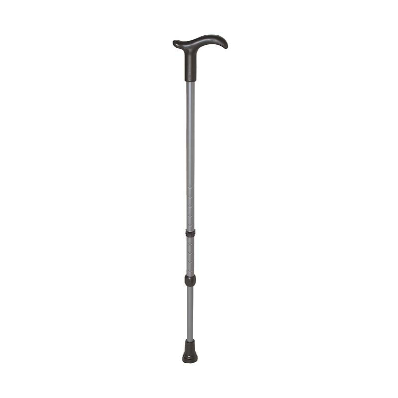 Rebotec Simplex â€“ Walking Stick with Derby Handle - Dark Silver