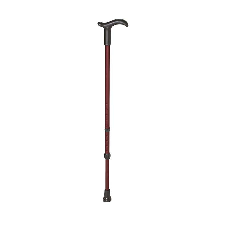 Rebotec Simplex â€“ Walking Stick with Derby Handle - Red Wine