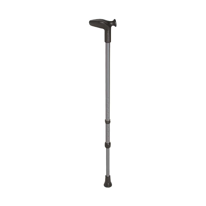 Rebotec Anatom - Contoured Grip Walking Stick - Dark Silver, Left