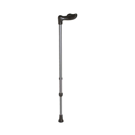 Rebotec Fischerstock - Walking Stick with Fischerstock Handle - Dark Silver, Right