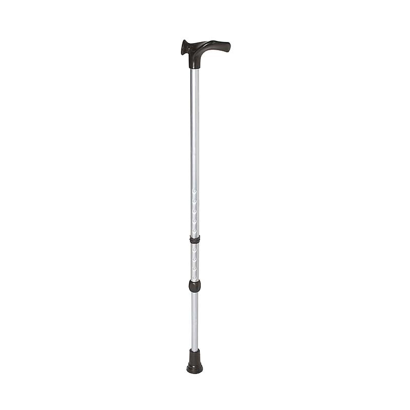 Rebotec Handy - Walking Stick with Anatomic Shaped Handle - Silver, Right