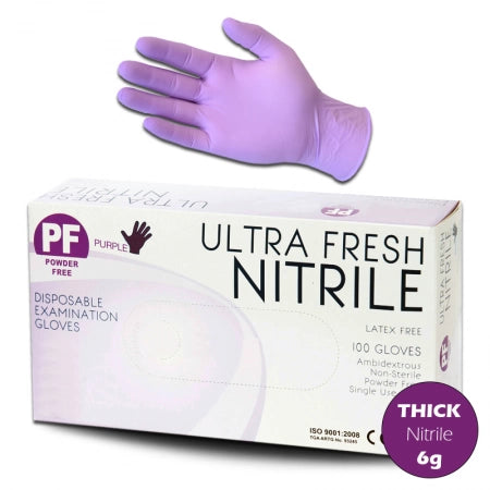 100pcs Nitrile Purple Gloves 6gm Latex/Powder Free