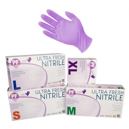 100pcs Nitrile Purple Gloves 6gm Latex/Powder Free