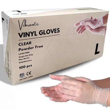 100pcs Vibrante Vinyl Powder-free Gloves