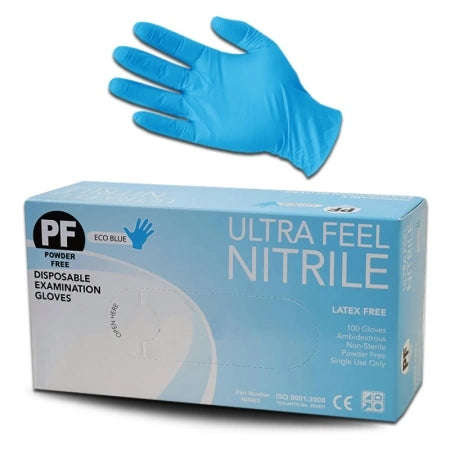 100pcs Ultra Fresh Nitrile Gloves Powder Free Blue 3.5g TGA Approved